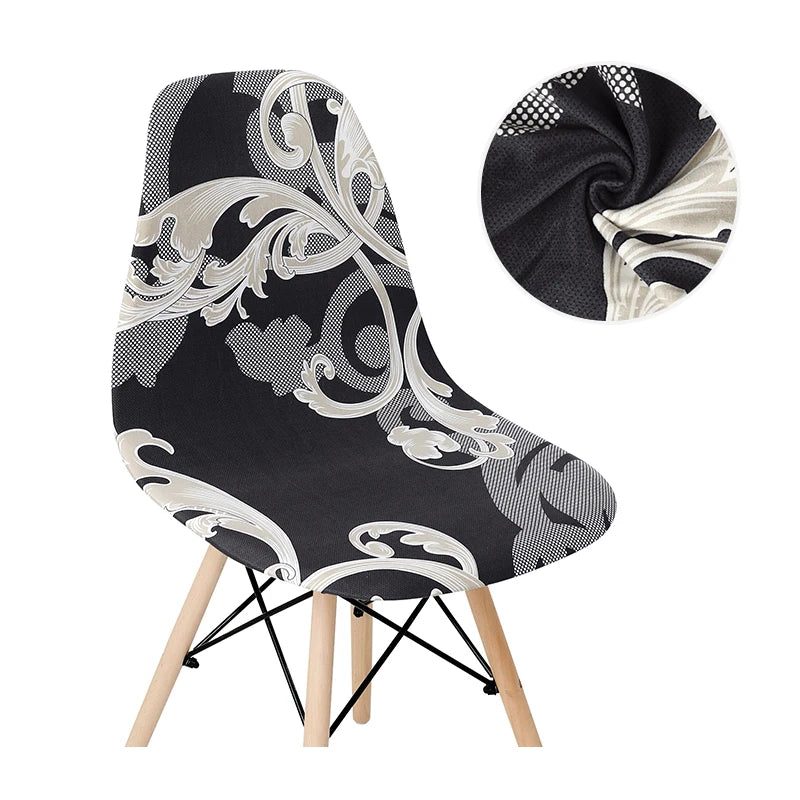 Solid Color Stretch Shell Chair Cover Protector
