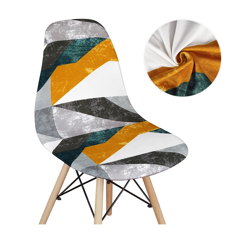 Solid Color Stretch Shell Chair Cover Protector