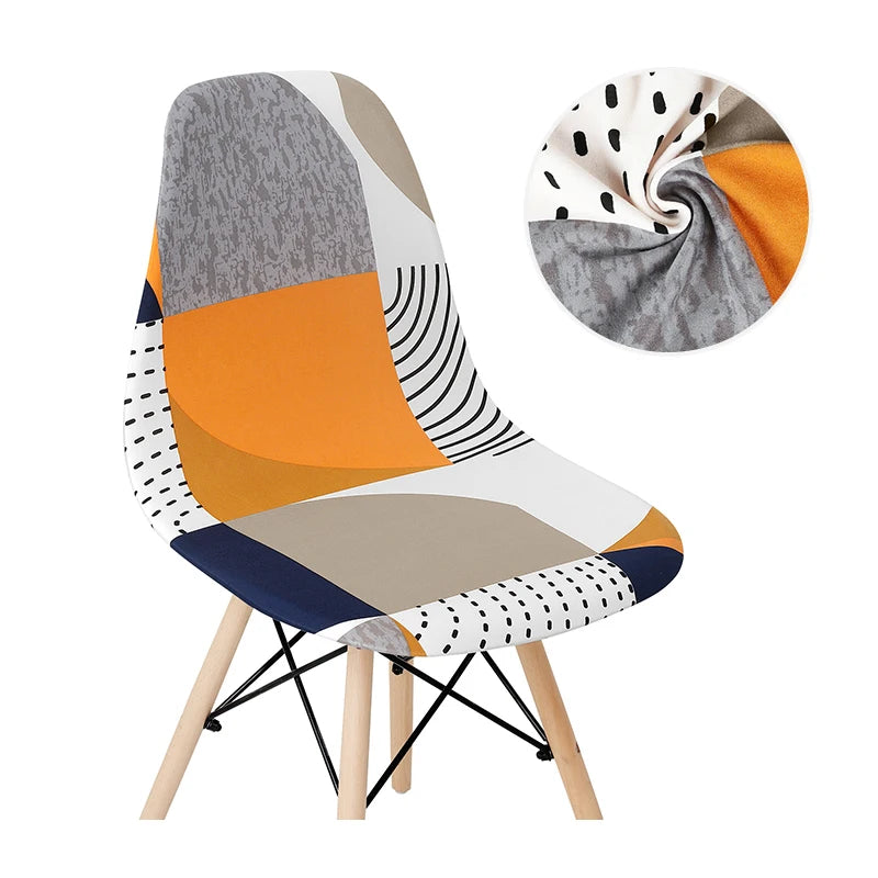 Solid Color Stretch Shell Chair Cover Protector