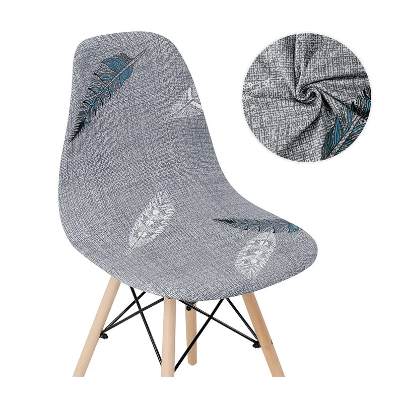 Solid Color Stretch Shell Chair Cover Protector