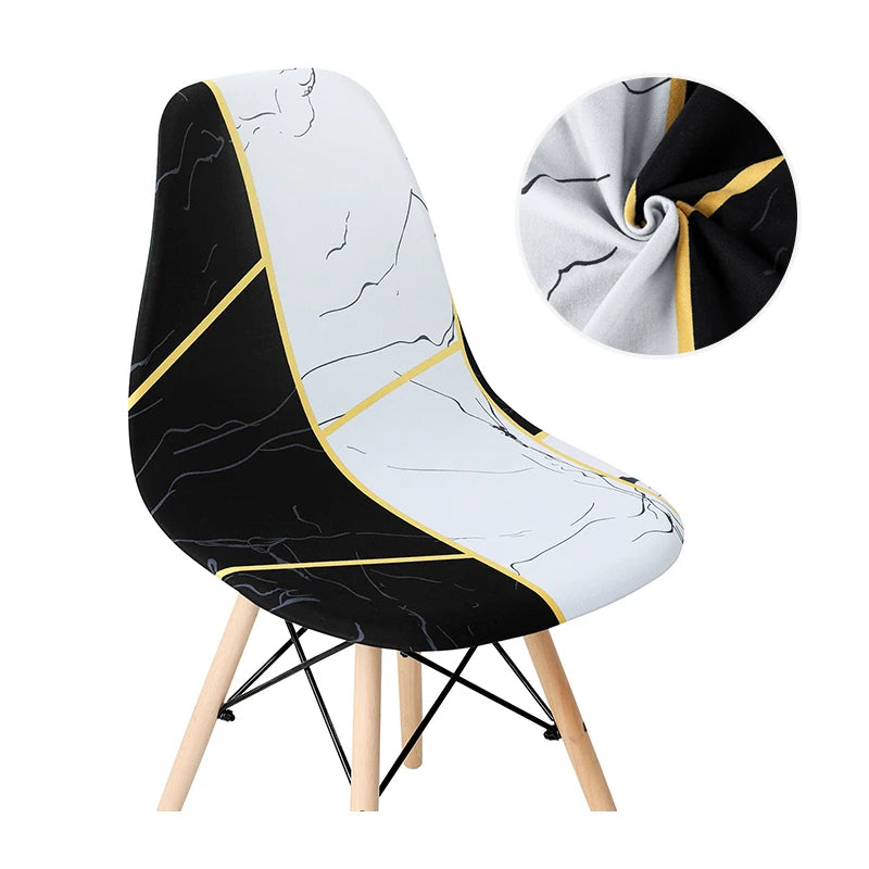 Solid Color Stretch Shell Chair Cover Protector