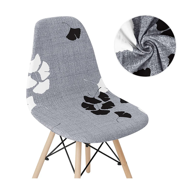 Solid Color Stretch Shell Chair Cover Protector