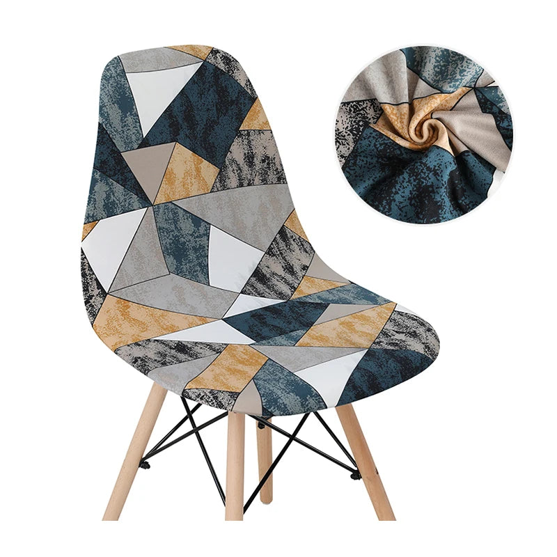 Solid Color Stretch Shell Chair Cover Protector