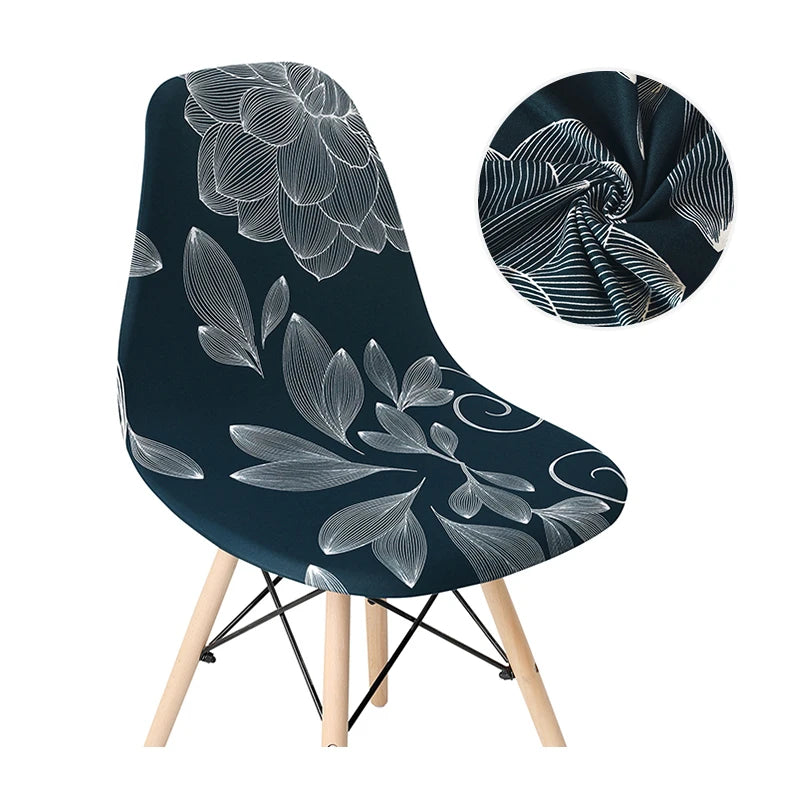 Solid Color Stretch Shell Chair Cover Protector