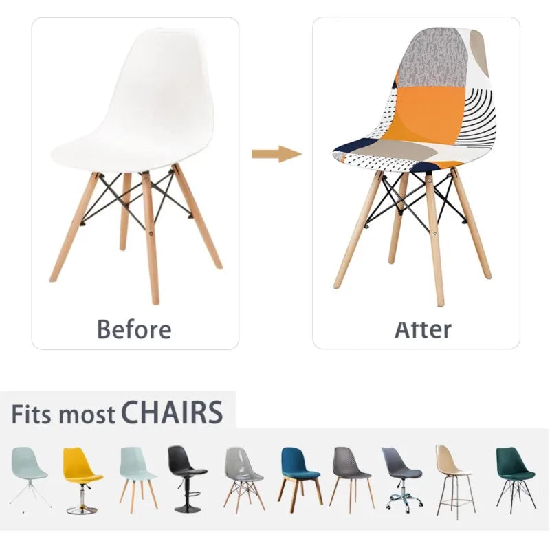 Solid Color Stretch Shell Chair Cover Protector