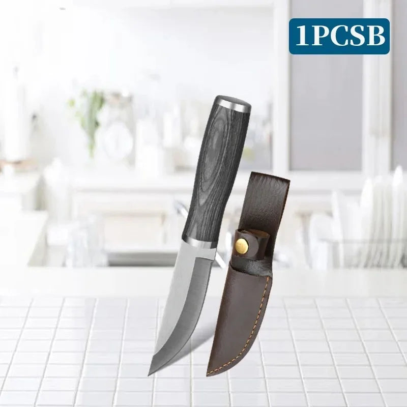 WXCOO Wooden Handle Stainless Steel Kitchen Knife