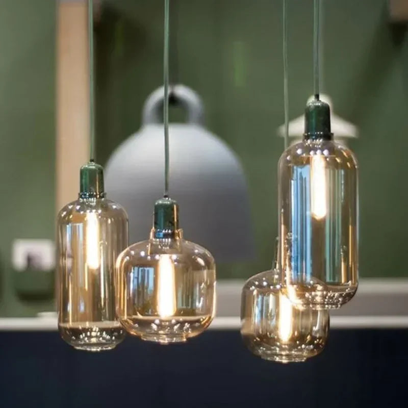 Normann Retro Industrial Glass LED Pendant Light
