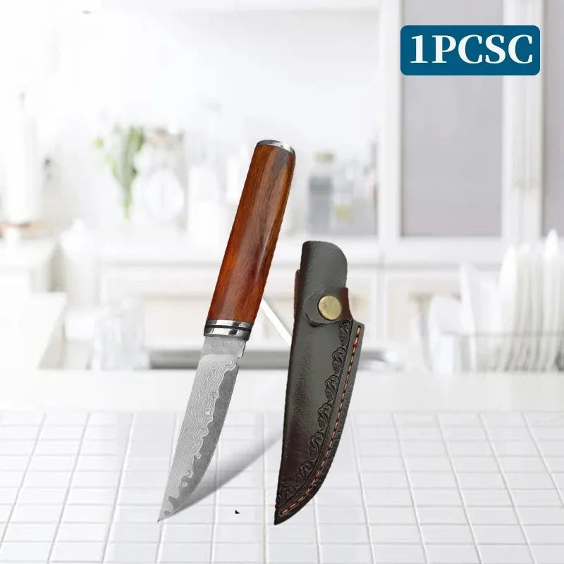 WXCOO Wooden Handle Stainless Steel Kitchen Knife