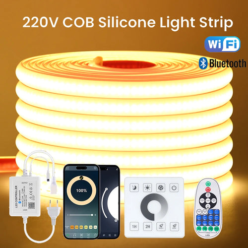 220V Dimmable COB LED Strip Light WIFI