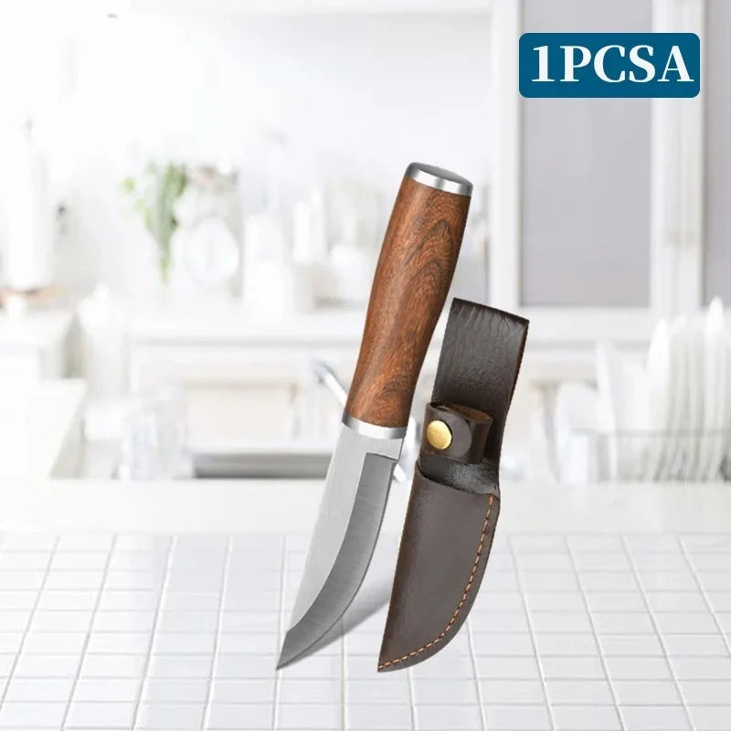 WXCOO Wooden Handle Stainless Steel Kitchen Knife