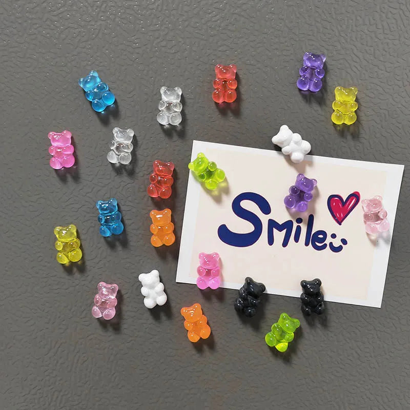10PCS Colorful Bear Fridge Magnets Home Decoration