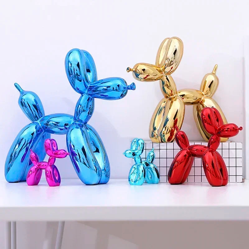 Nordic Resin Balloon Dog Sculpture Home Decor