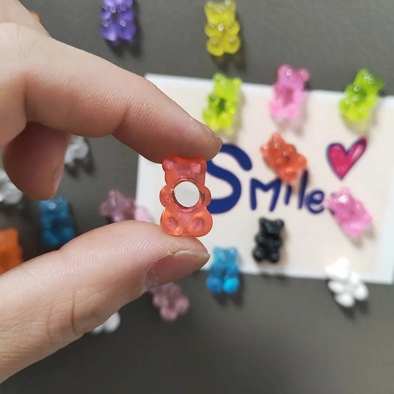 10PCS Colorful Bear Fridge Magnets Home Decoration