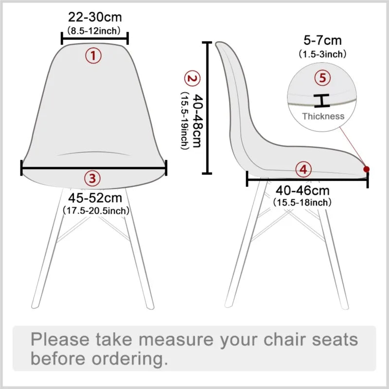 Solid Color Stretch Shell Chair Cover Protector