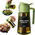 470ML 2-in-1 Glass Oil Sprayer Dispenser Bottle
