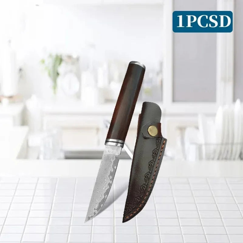 WXCOO Wooden Handle Stainless Steel Kitchen Knife