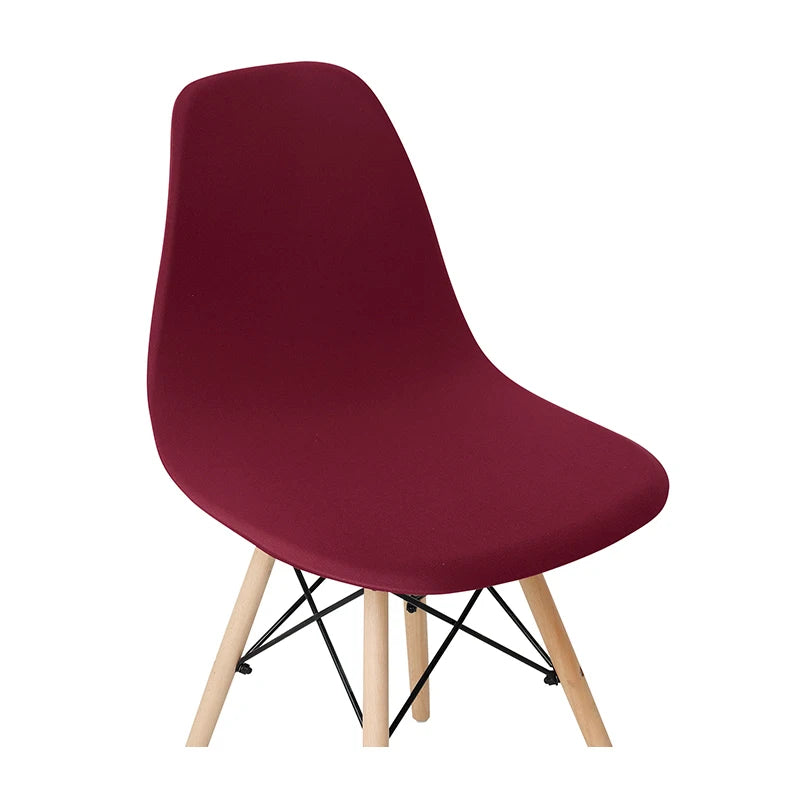 Solid Color Stretch Shell Chair Cover Protector