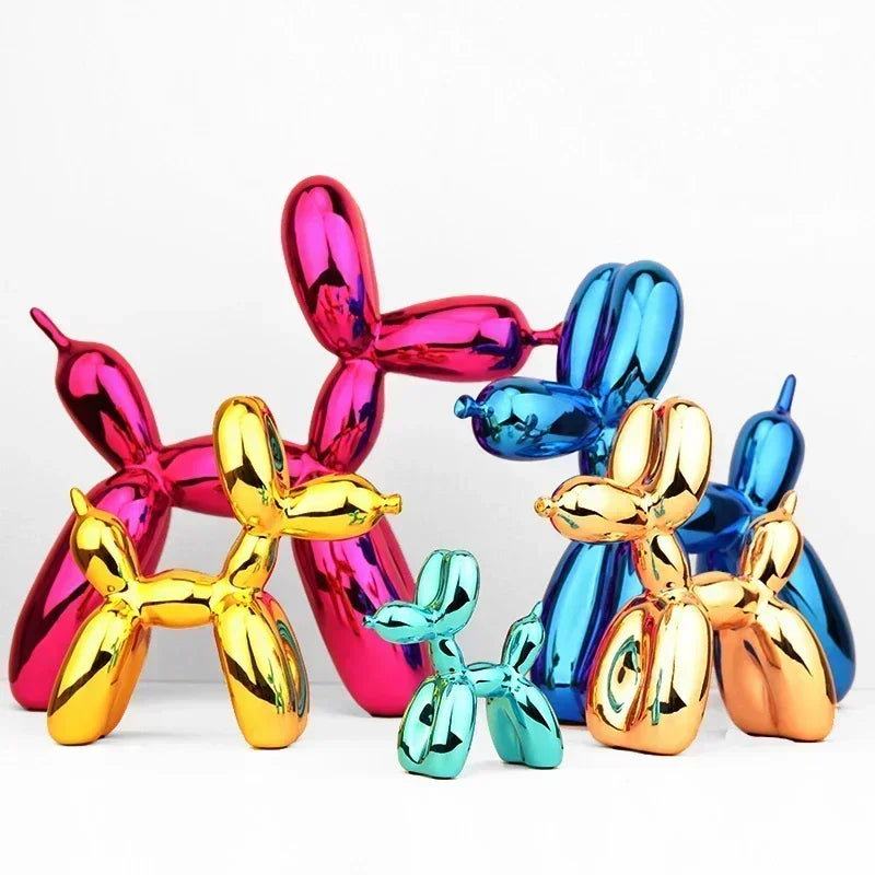 Nordic Resin Balloon Dog Sculpture Home Decor