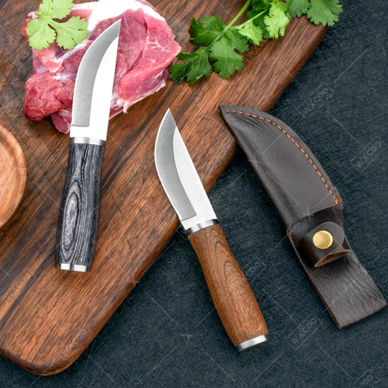 WXCOO Wooden Handle Stainless Steel Kitchen Knife