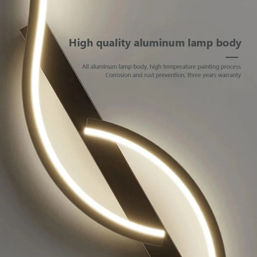 Modern Long Strip LED Wall Lamp with Remote
