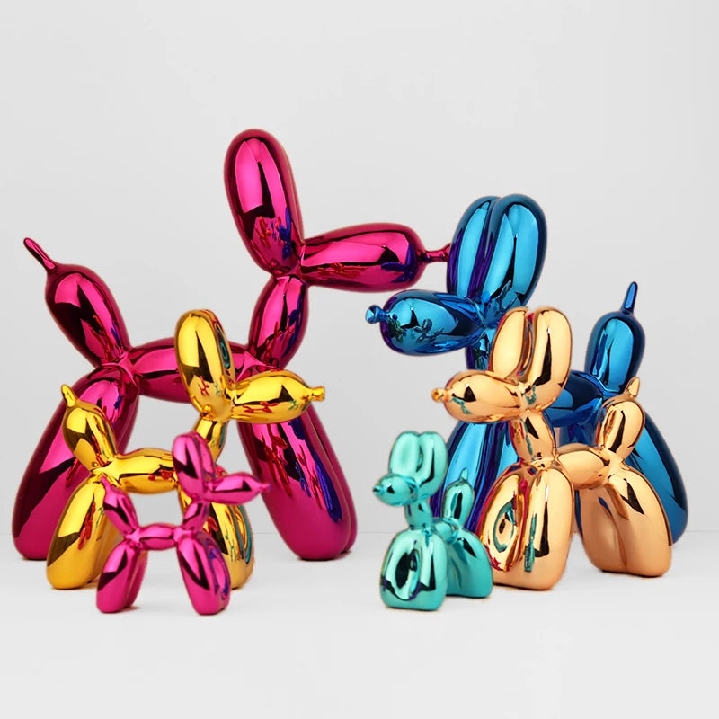 Nordic Resin Balloon Dog Sculpture Home Decor