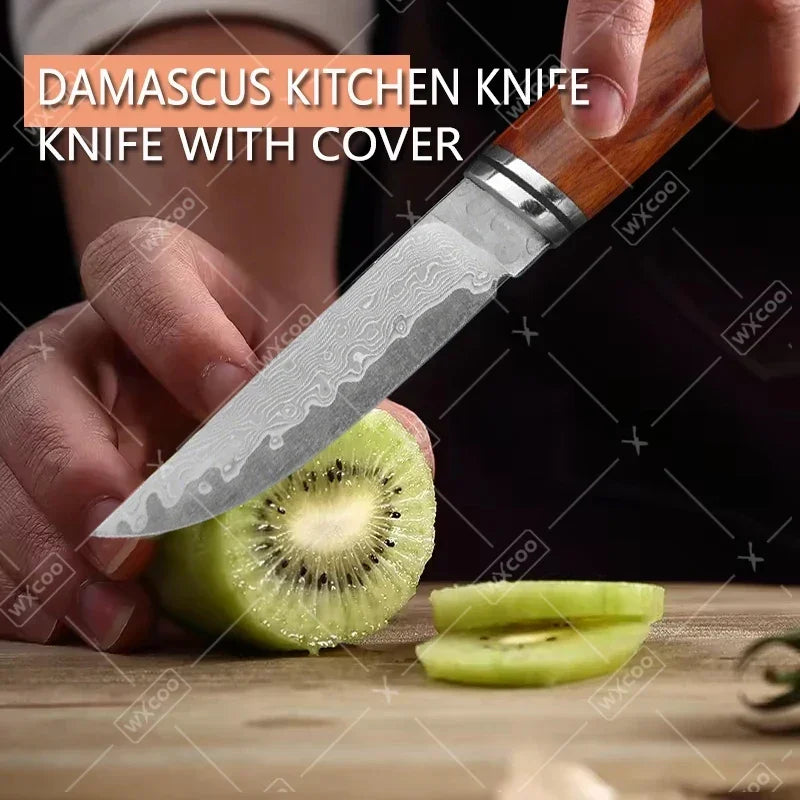 WXCOO Wooden Handle Stainless Steel Kitchen Knife