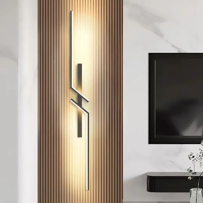 Modern Long Strip LED Wall Lamp with Remote
