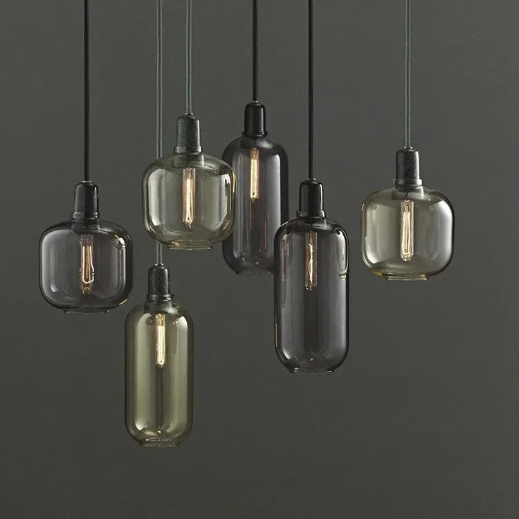 Normann Retro Industrial Glass LED Pendant Light