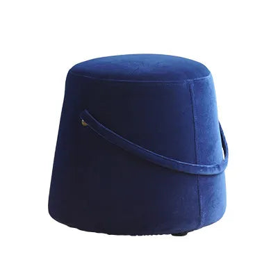 Scandinavian Upholstered Round Ottoman Pouf Accent Stool