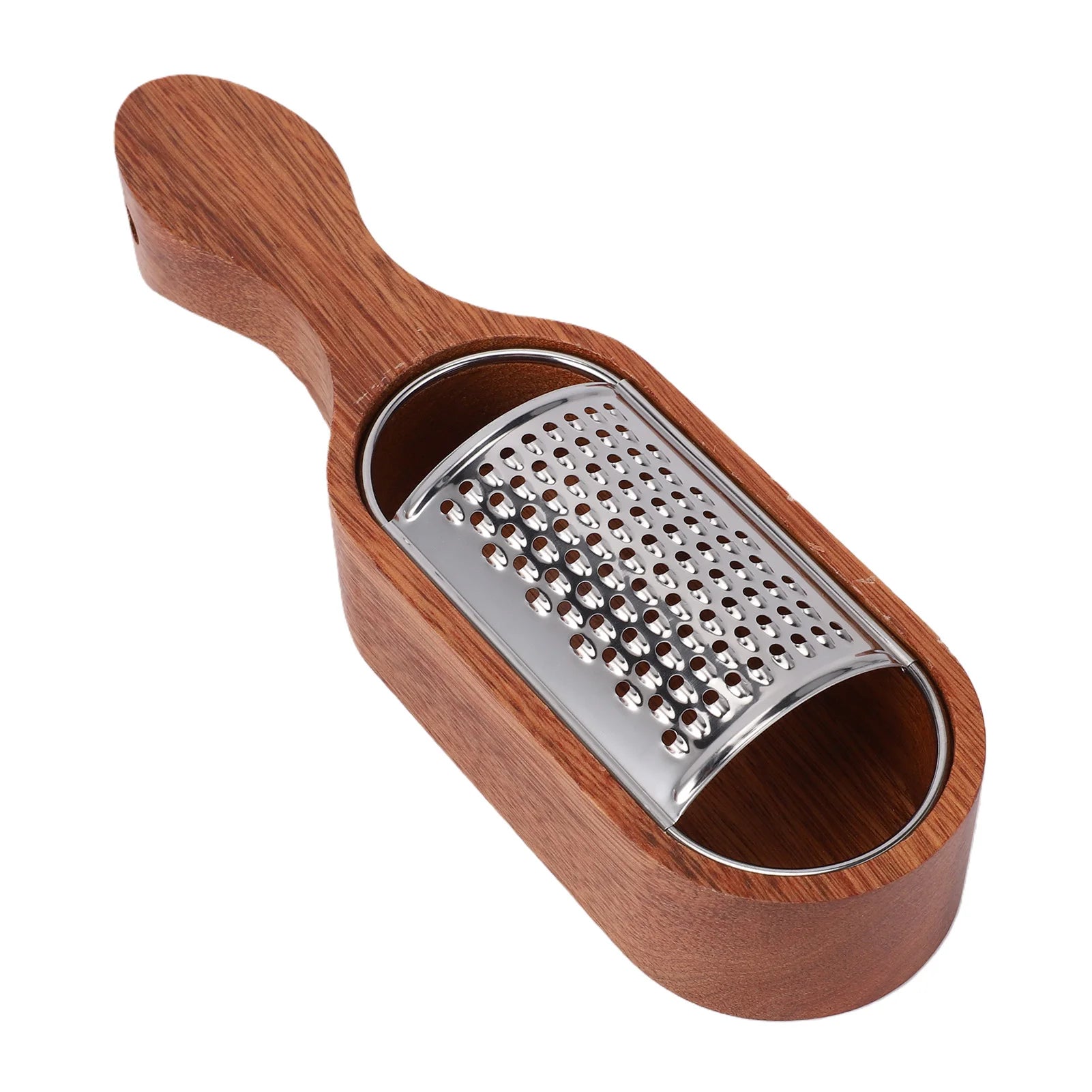 Wooden Handle Manual Cheese Grater with Storage