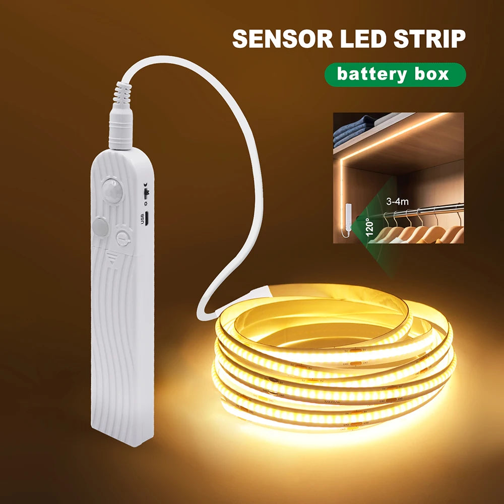 5V COB LED Motion Sensor Strip Light