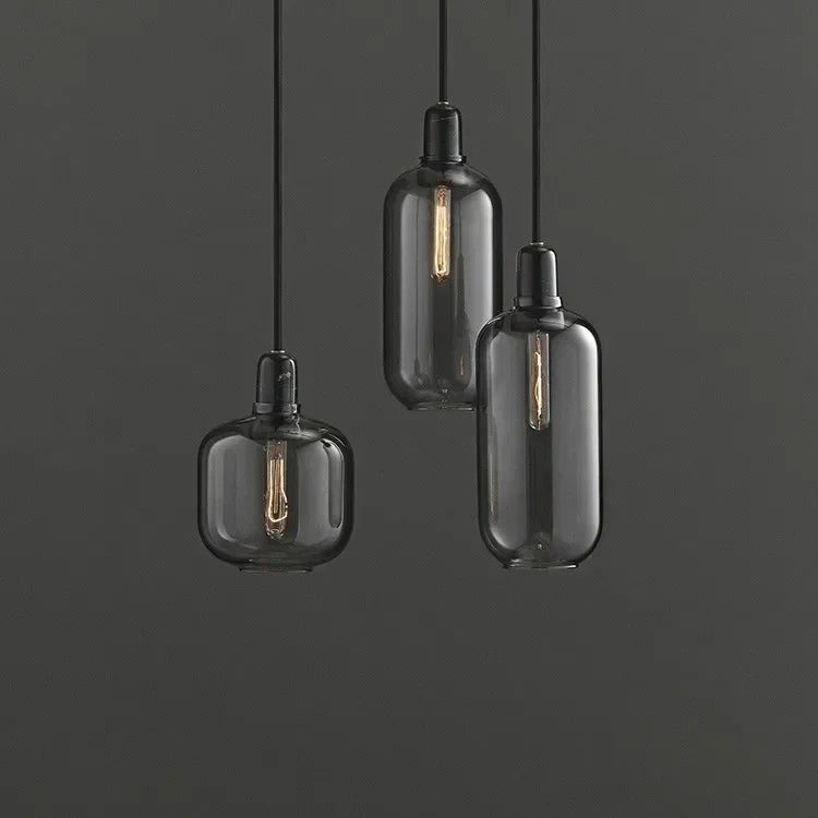 Normann Retro Industrial Glass LED Pendant Light