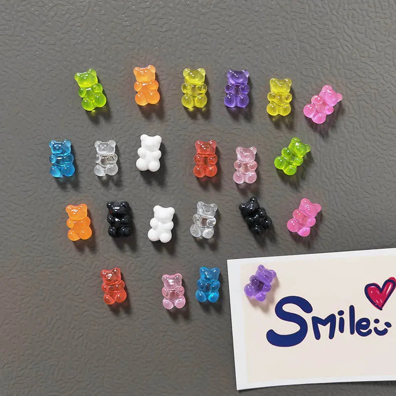 10PCS Colorful Bear Fridge Magnets Home Decoration