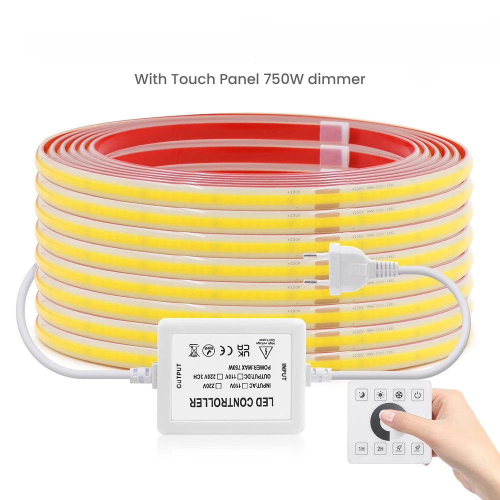220V Dimmable COB LED Strip Light WIFI
