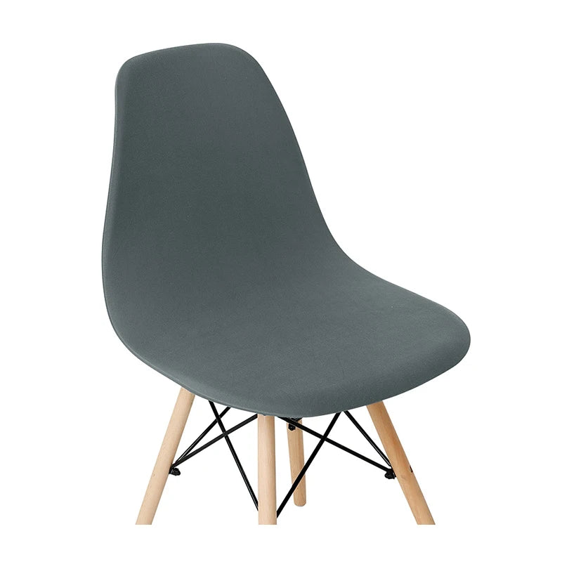 Solid Color Stretch Shell Chair Cover Protector