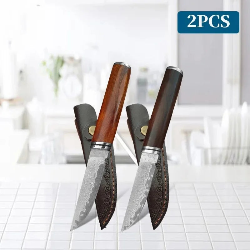 WXCOO Wooden Handle Stainless Steel Kitchen Knife