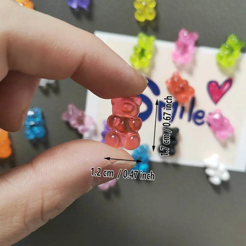 10PCS Colorful Bear Fridge Magnets Home Decoration