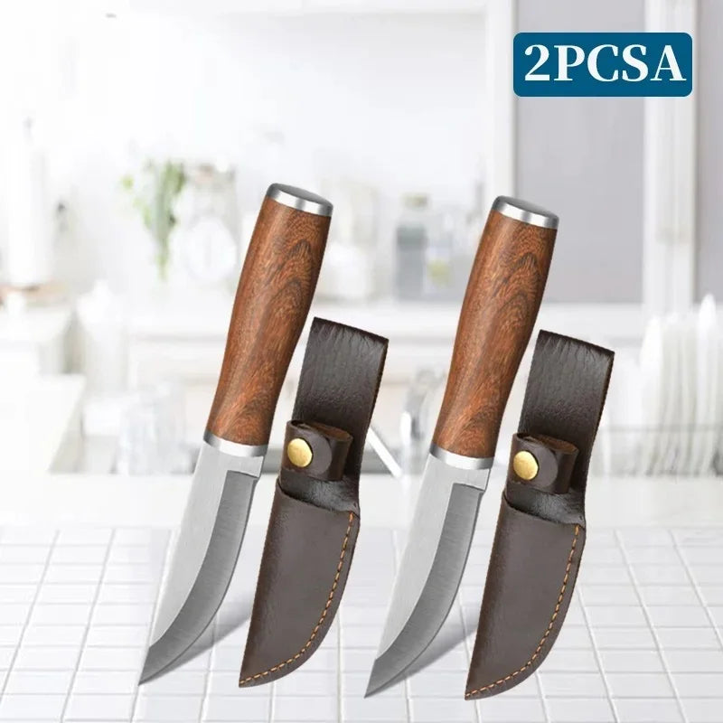 WXCOO Wooden Handle Stainless Steel Kitchen Knife