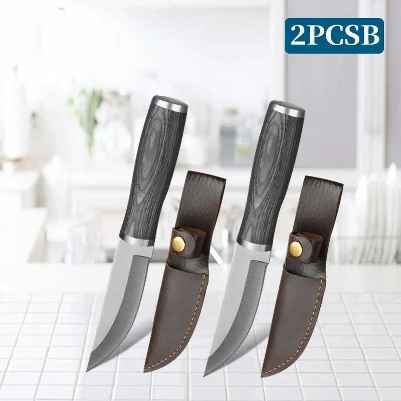 WXCOO Wooden Handle Stainless Steel Kitchen Knife