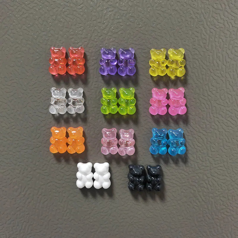 10PCS Colorful Bear Fridge Magnets Home Decoration