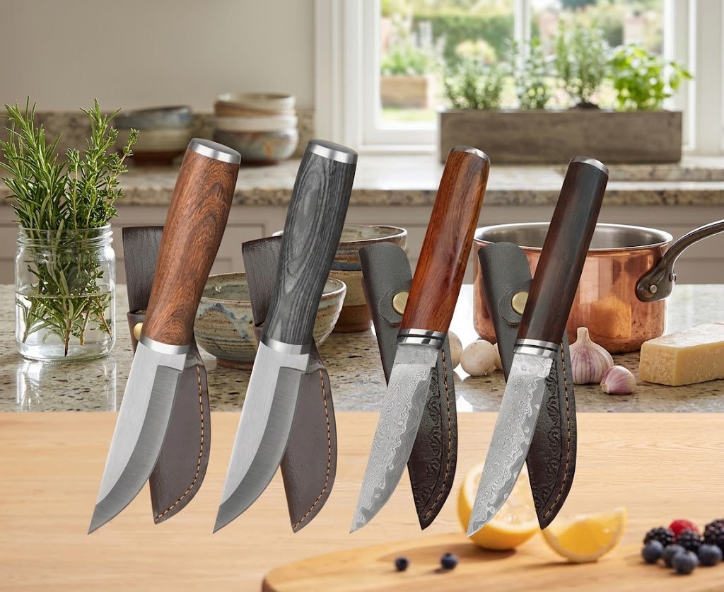 WXCOO Wooden Handle Stainless Steel Kitchen Knife